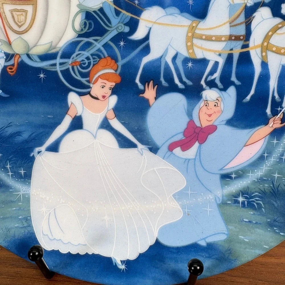 Vintage Walt Disney Cinderella Hand painted Fine China Plate 9